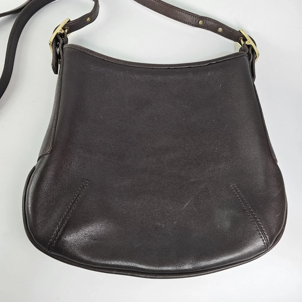 Vintage COACH 9204 Leather Crossbody Bag Made In USA Adjustable Belt Strap